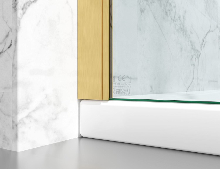 kabina prysznicowa DV8000 z brodzikiem 120x80 cm okucia zloto szczotkowane szklo grafit zdjecie 10 salon lazienek w lodzi