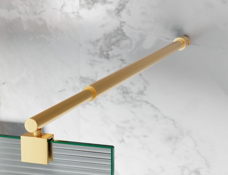 szyba prysznicowa szklo ryflowane okucia zloty polysk zdjecie 2 salon lazienek w lodzi