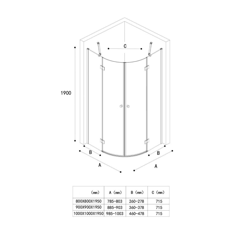 kabina prysznicowa uchylna polokragla narozna G02 zdjecie 11 salon lazienek w Lodzi