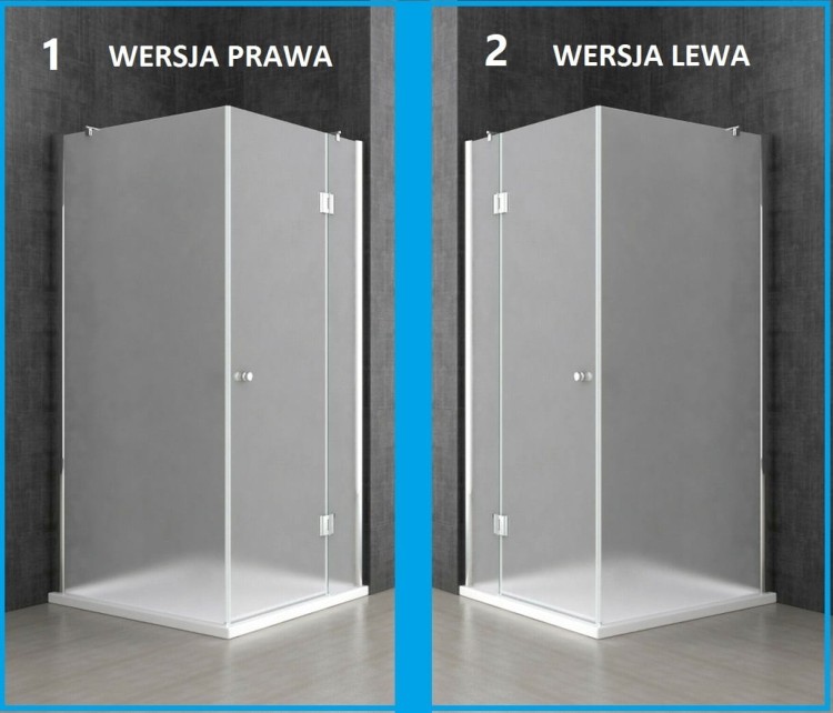 kabina prysznicowa uchylna DV8000 z brodzikiem 140x80 cm okucia czarny mat szklo mrozone zdjecie 14 salon lazienek w lodzi