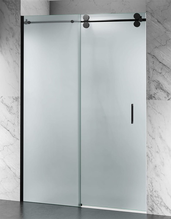 Okucia czarny mat, Szkło Mrożone, Drzwi Prysznicowe D30 EXCLUSIVE zdjecie 1 salon lazienek w Lodzi