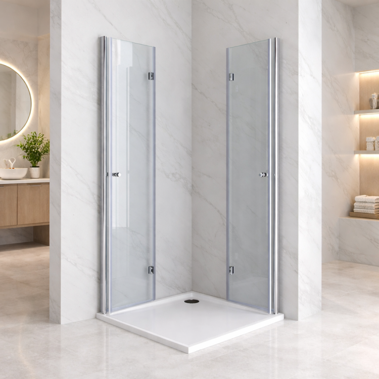 Czarna Kabina Prysznicowa Składana Całkowicie D1200, Szkło Mrożone zdjecie 9 salon lazienek lodz