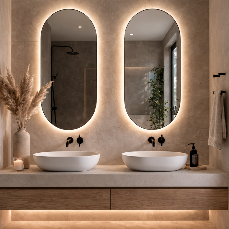 Lustro Owalne LED COCO 110x45cm zdjecie 1 salon lazienek Lodz