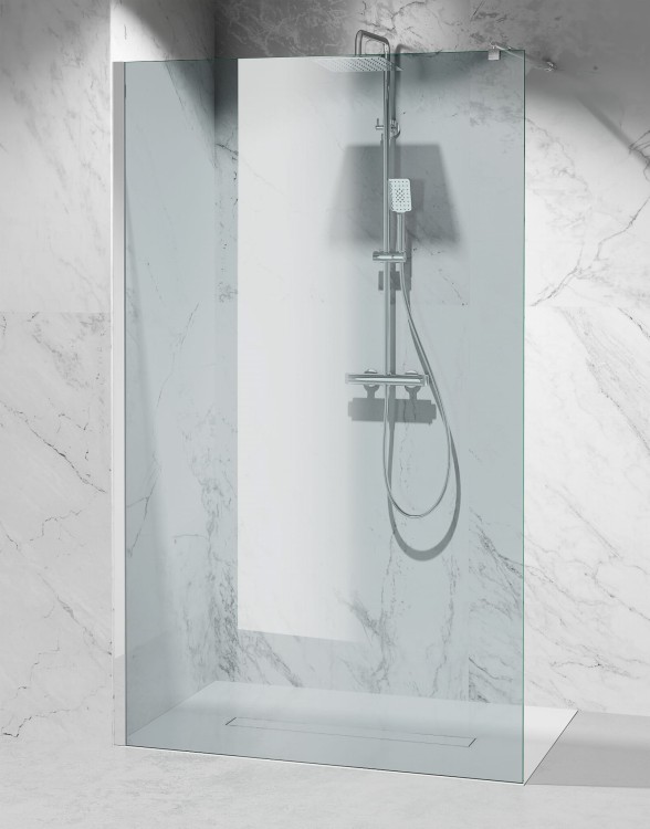 Transparentna Szyba prysznicowa Walk-In okucia chrom połysk zdjecie 1   salon lazienek Lodz