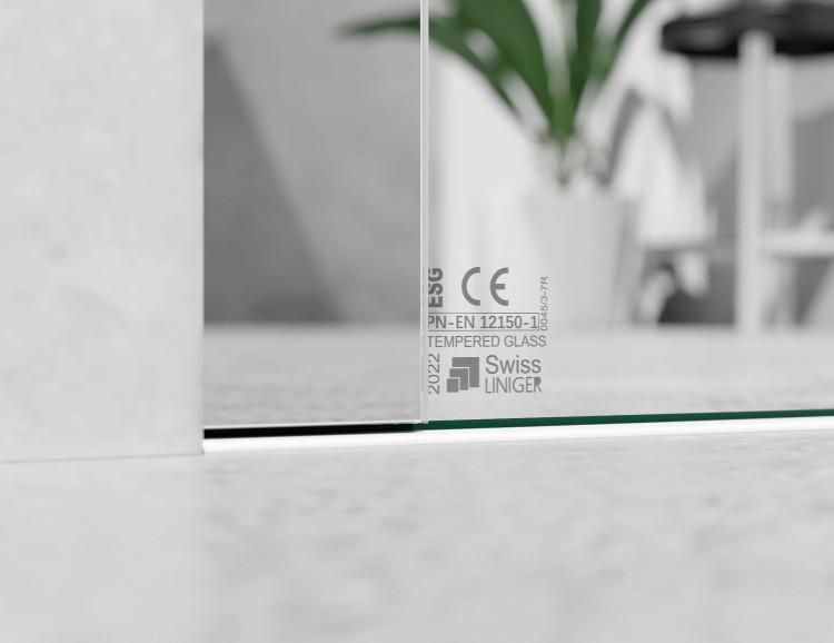 Kabina Prysznicowa Przesuwna Szkło EFEKT LUSTRA, okucia Chrom Połysk zdjecie 3 salon lazienek w Lodzi