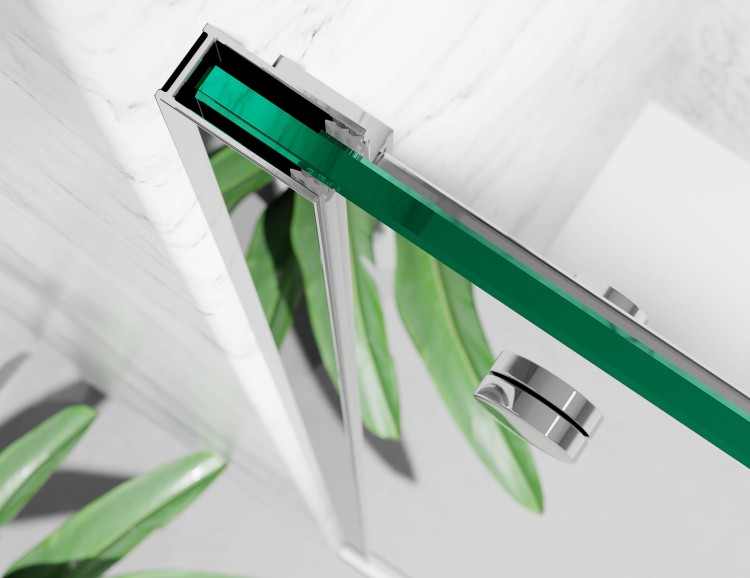 Kabina Prysznicowa Przesuwna Szkło EFEKT LUSTRA, okucia Chrom Połysk zdjecie 4 salon lazienek w Lodzi