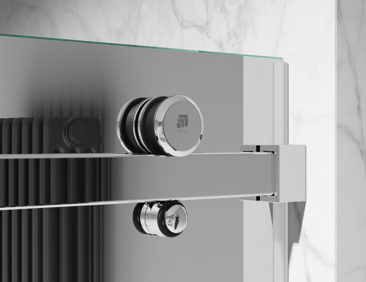 Kabina Prysznicowa Przesuwna Szkło EFEKT LUSTRA, okucia Chrom Połysk zdjecie 5 salon lazienek w Lodzi