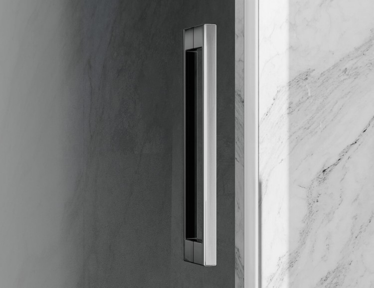 kabina prysznicowa przesuwna szklo grafitowe okucia chrom polysk zdjecie 6   salon lazienek Lodz