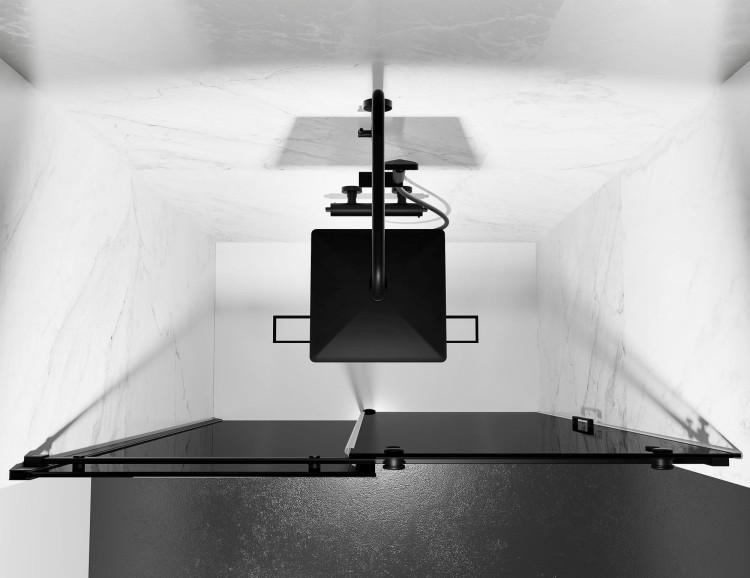 czarne-okucia-szkło-grafitowe-dymione-drzwi-prysznicowe-przesuwne-zdjecie-4  salon lazienek Lodz