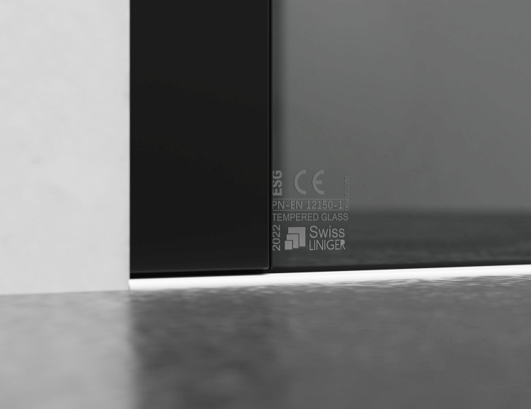 Czarne-okucia-szkło-grafitowe-dymione-drzwi-prysznicowe-przesuwne-zdjecie-6  salon lazienek Lodz